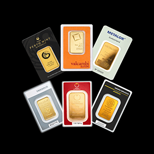 5g Guldtacka olika tillverkare (Argor-Heraeus)