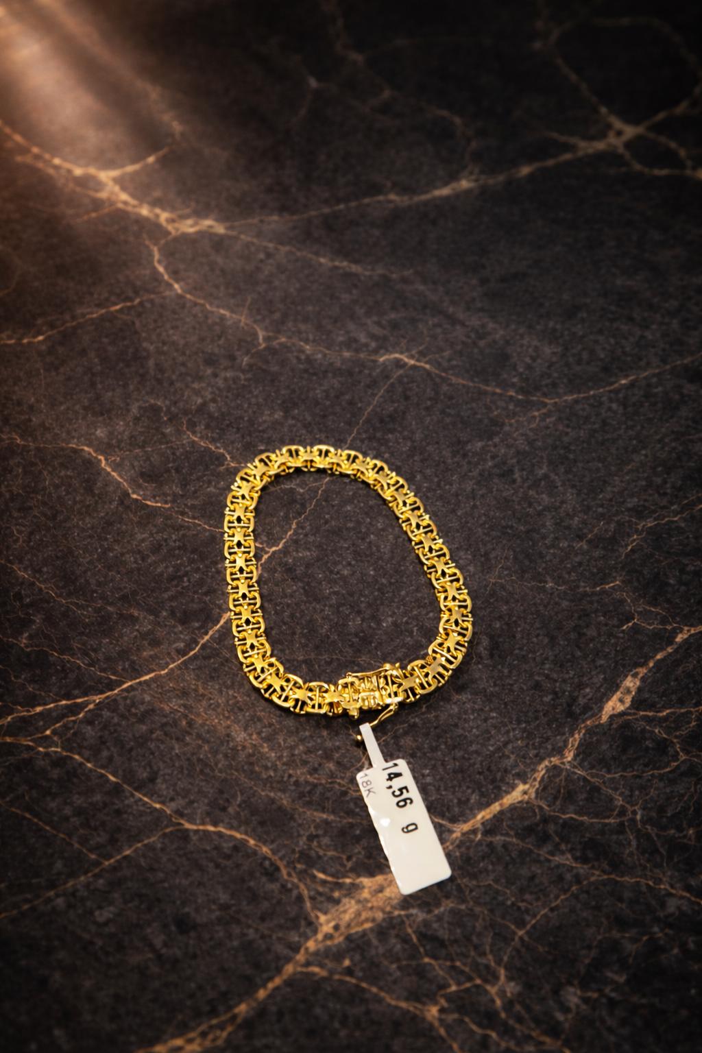 Begagnad X-länk Armband Stav 18K-14,56g - Bild 2