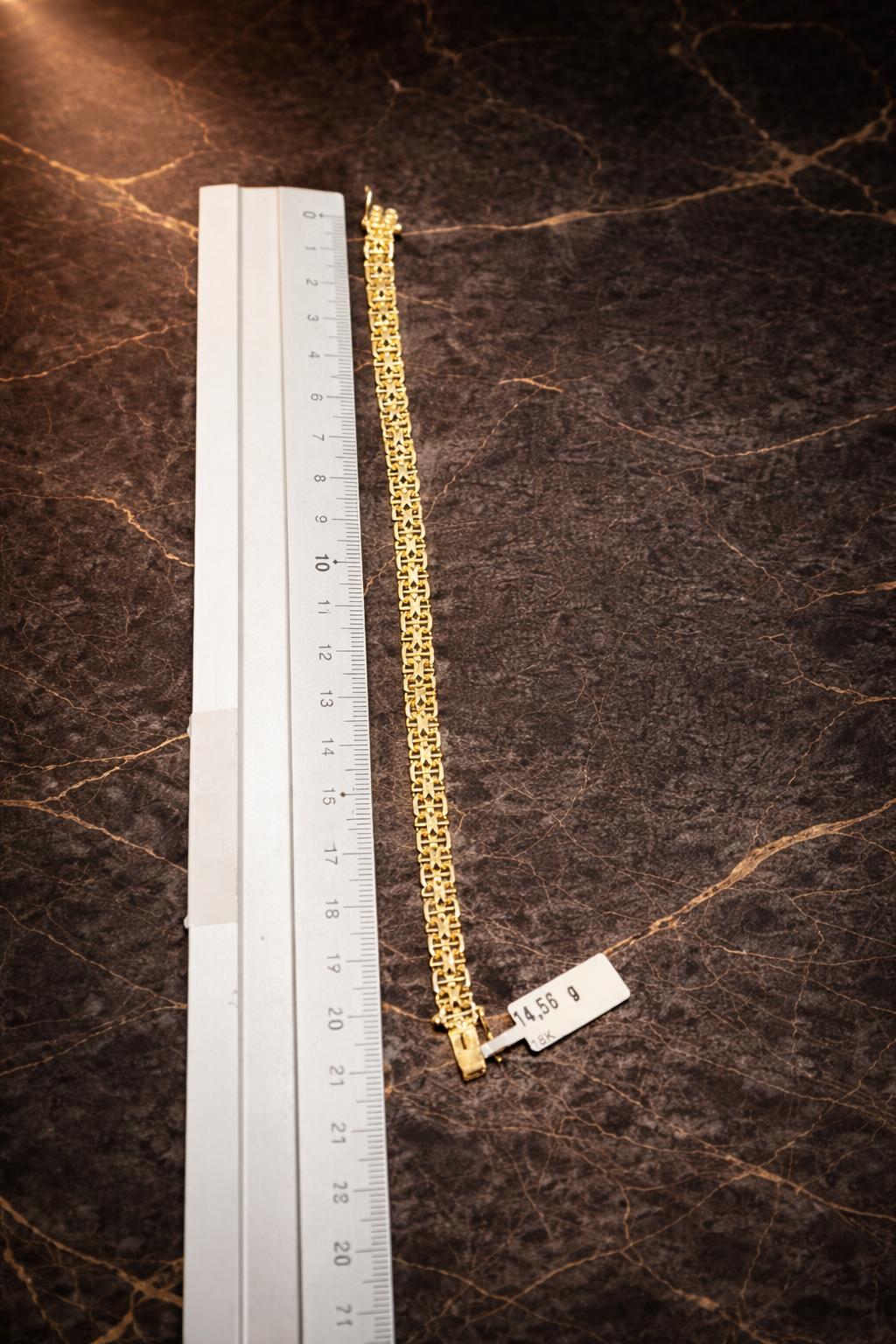 Begagnad X-länk Armband Stav 18K-14,56g - Bild 3