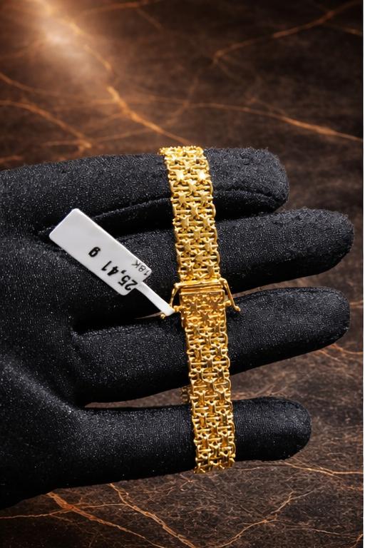 Begagnad X-länk Armband Stav 18K-25,41g