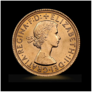 Brittisk Guld Sovereign Elizabeth II
