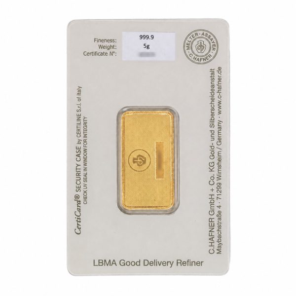 C.Hafner - 5g Guldtacka - 999,9 - Bild 3