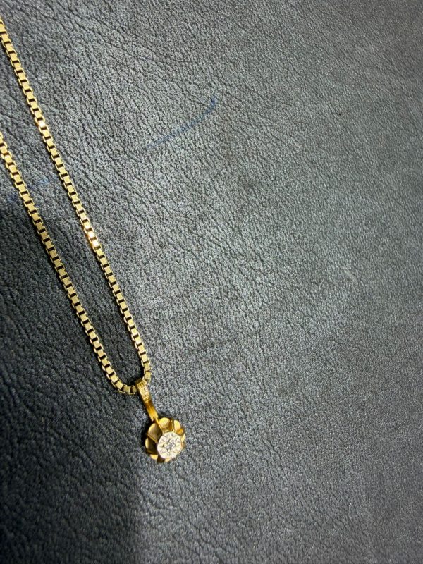 Begagnad Halsband –  med Hänge 18K - 5,56g - Bild 4