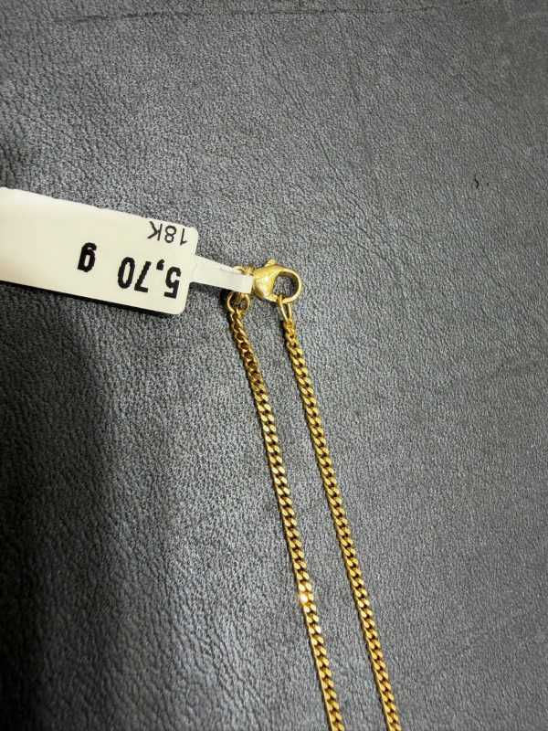 Begagnad Halsband med kors hänge 18K - 5,70g - Bild 4