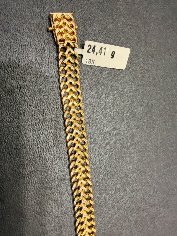 Begagnad Fiskbens armband i 18K - 24,41g - Bild 3