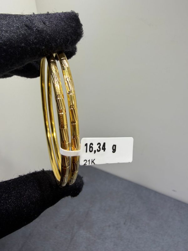 Begagnad Armring – 21K - 2st. - 16,34g - Bild 3