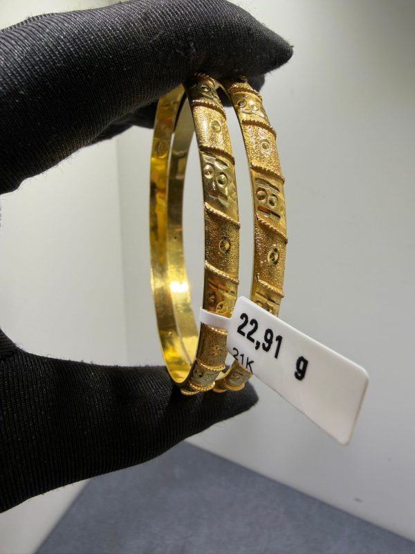 Begagnad Armring – 21K - 2st. - 22,91g - Bild 2