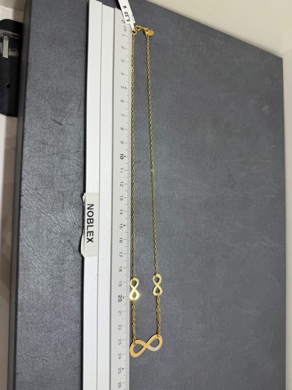 Begagnad Halsband med infinity motiv - 21k - 5,30g - Bild 2