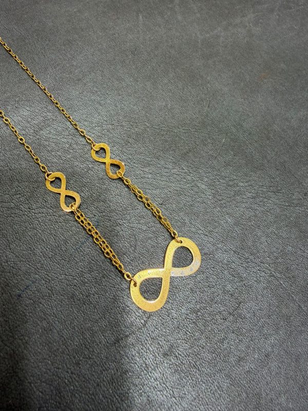 Begagnad Halsband med infinity motiv - 21k - 5,30g - Bild 3