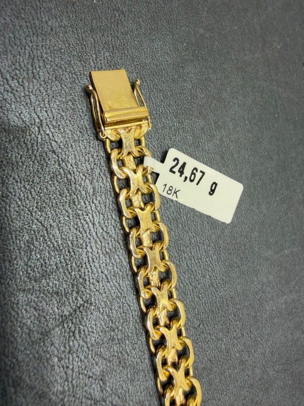 Begagnad X-länk Armband 18K - 24,67g - Bild 3