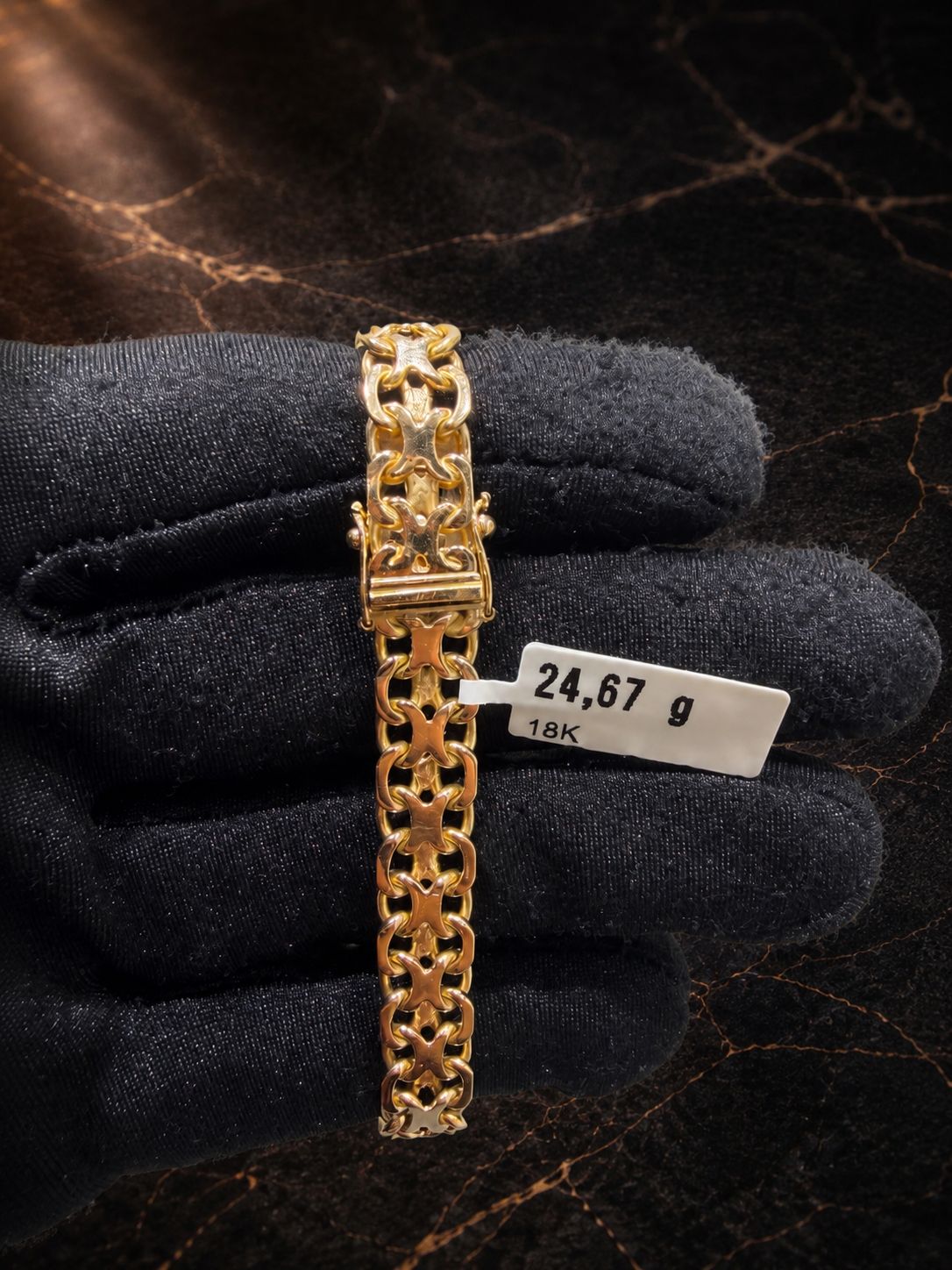 Begagnad X-länk Armband 18K - 24,67g