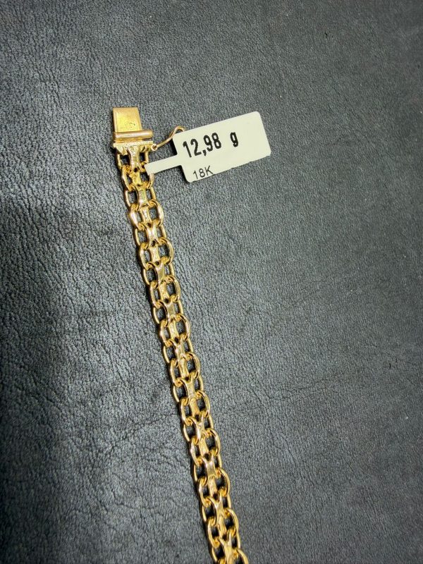 Begagnad X-länk Armband 18K - 12,98g - Bild 4