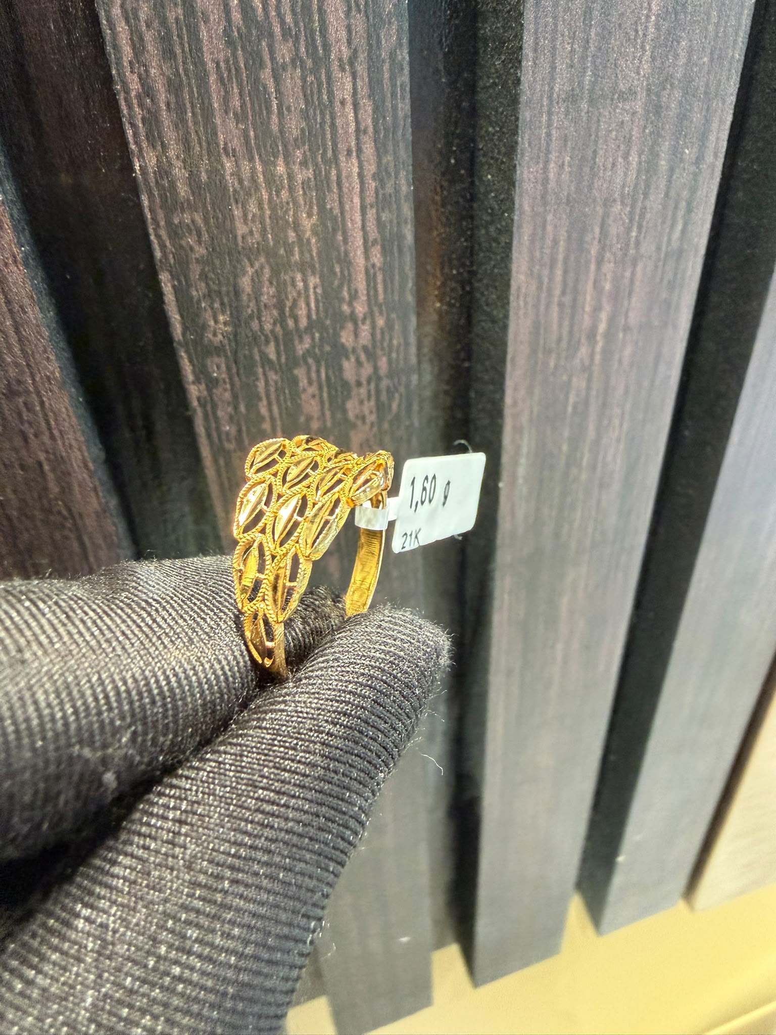 Begagnad ring i 21K - 1,60g - Bild 3