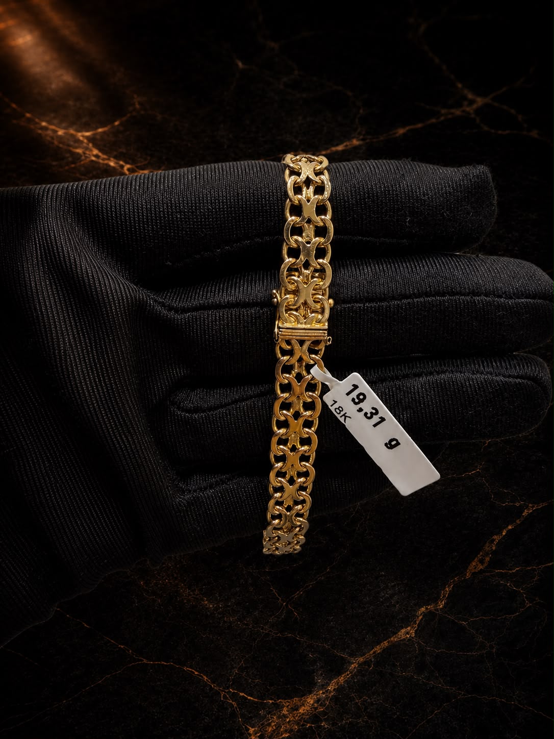 Begagnad X-länk Armband 18K - 19,31g