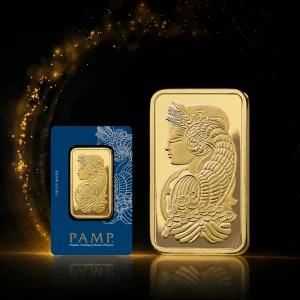 PAMP Fortuna 100 g guldtacka med originalförpackning