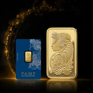 PAMP Fortuna 5 g guldtacka med originalförpackning