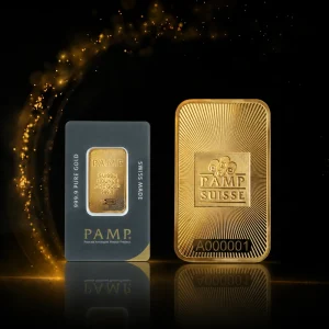 PAMP Suisse 1 oz guldtacka med originalförpackning