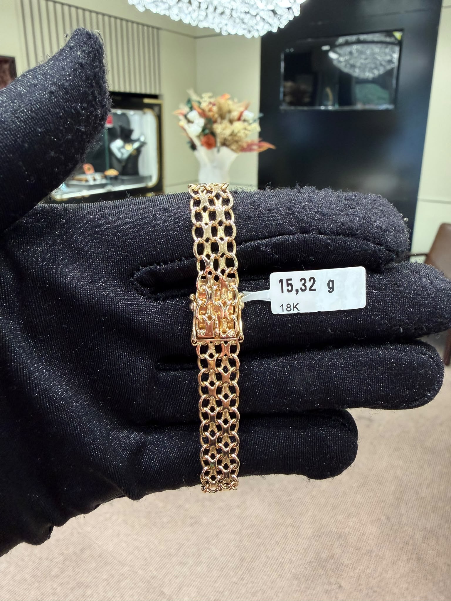 Begagnad X-länk Armband 18K - 15,32g